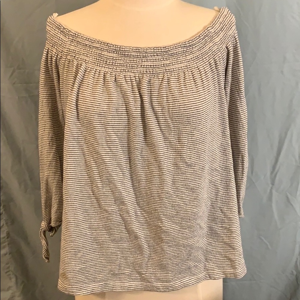 Grey Off the Shoulder Blouse